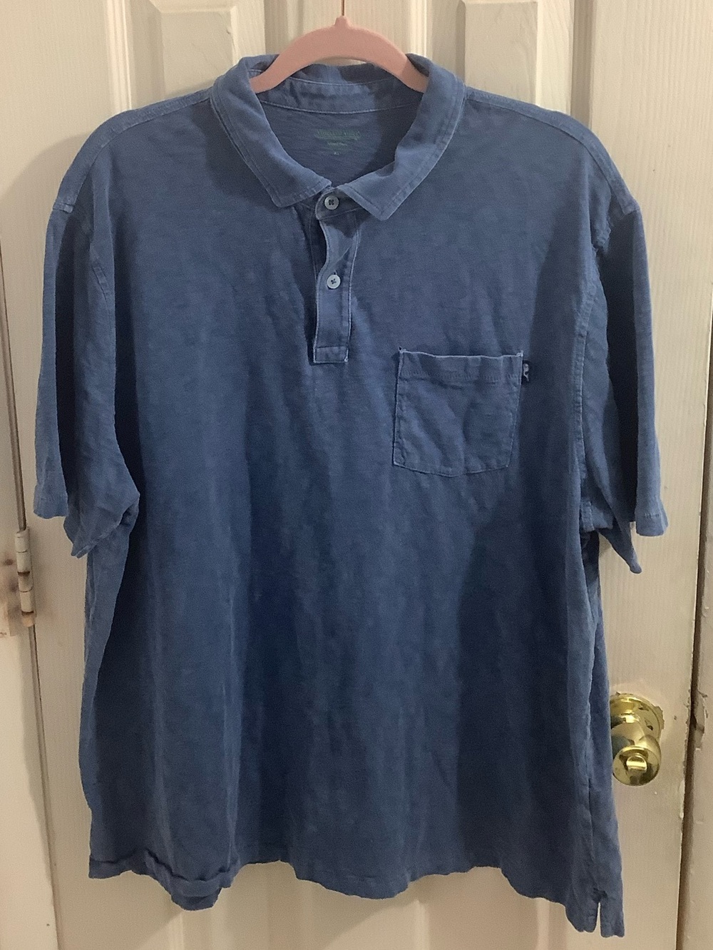Vineyard Vines Washed Indigo Blue Pocket Polo Size XL